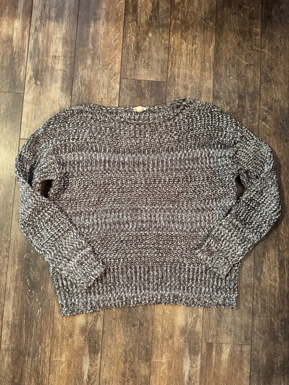 Hem & Thread Marled Crewneck Sweater in Gray